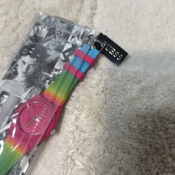 GUESS Casual Lifestyle Pink Rainbow Watch - Picture 8 of 9